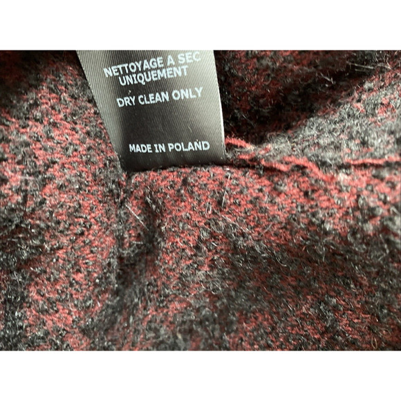 Isabel Marant Boucle Knit Moto Jacket Blazer Burgundy Black Zip Front Wo… - Picture 7 of 8